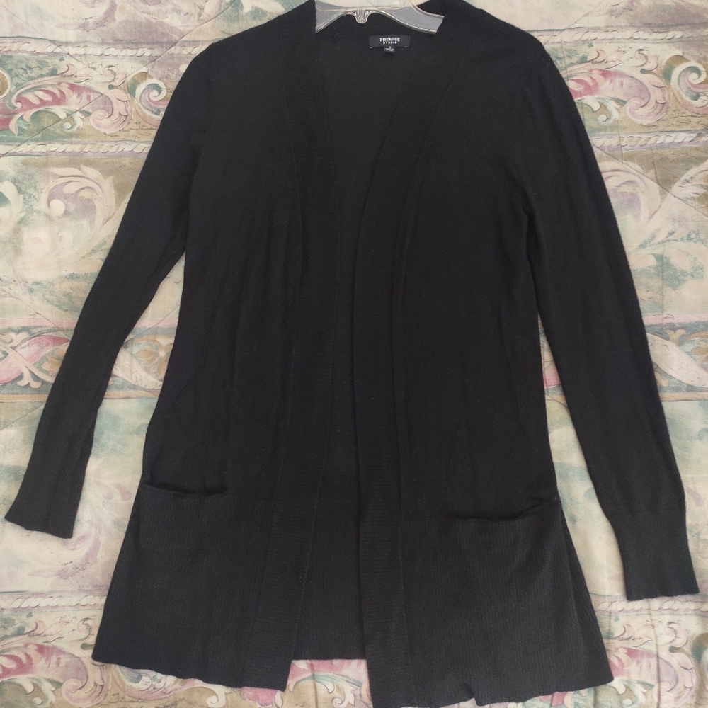 Premise Studio Long Black Sweater with Pockets